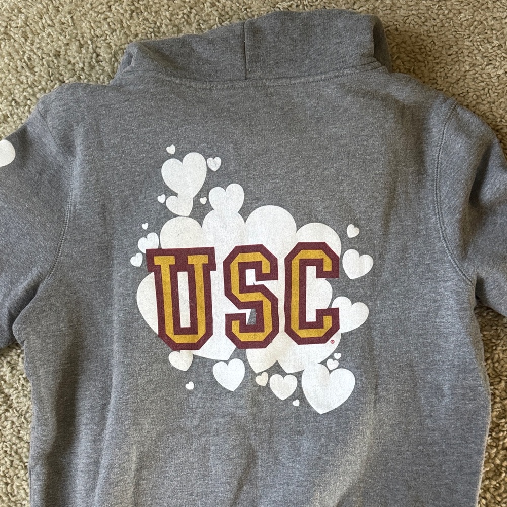 Gray PINK USC Hoodie